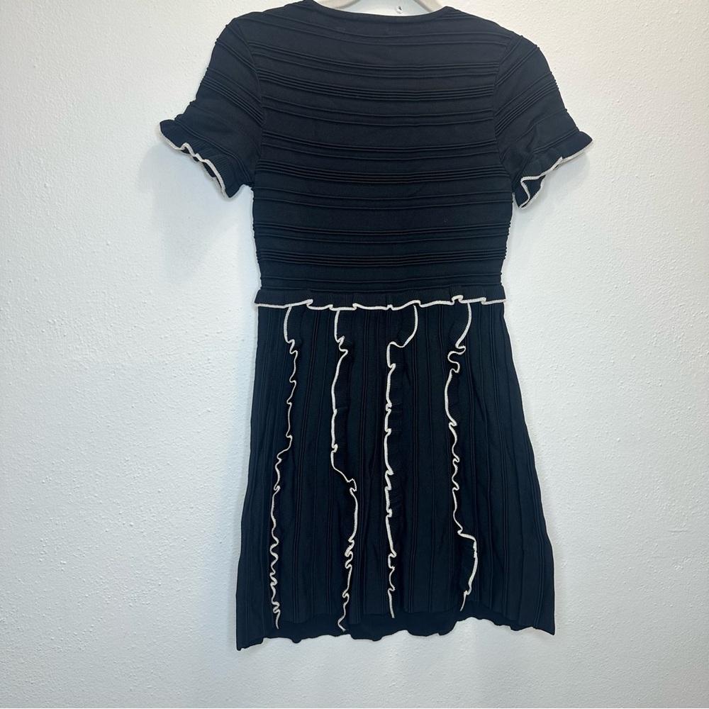 PARKER LENNY KNIT RUFFLED COCKTAIL DRESS Size XSmall - Picture 8 of 14